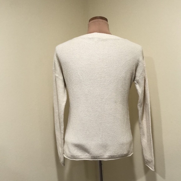 Madewell Seagrove Sweater Size XXS Cream Textured Knit Pullover - Picture 5 of 11